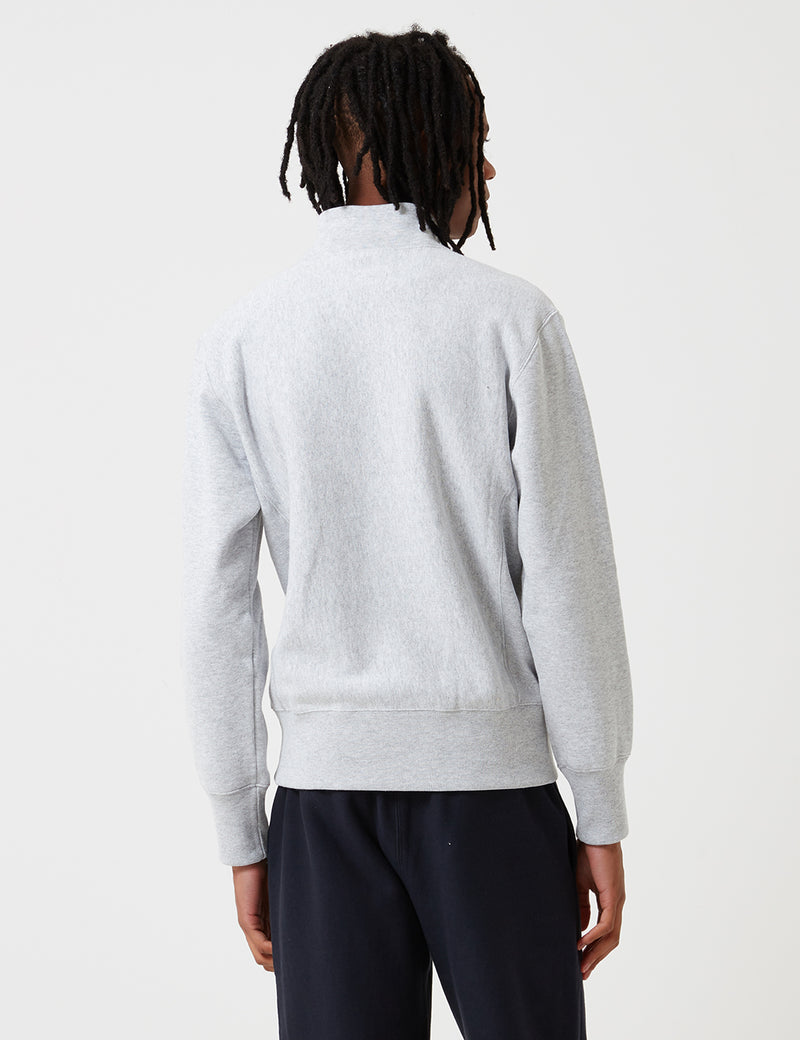 Champion sweater grey deals crew neck zip