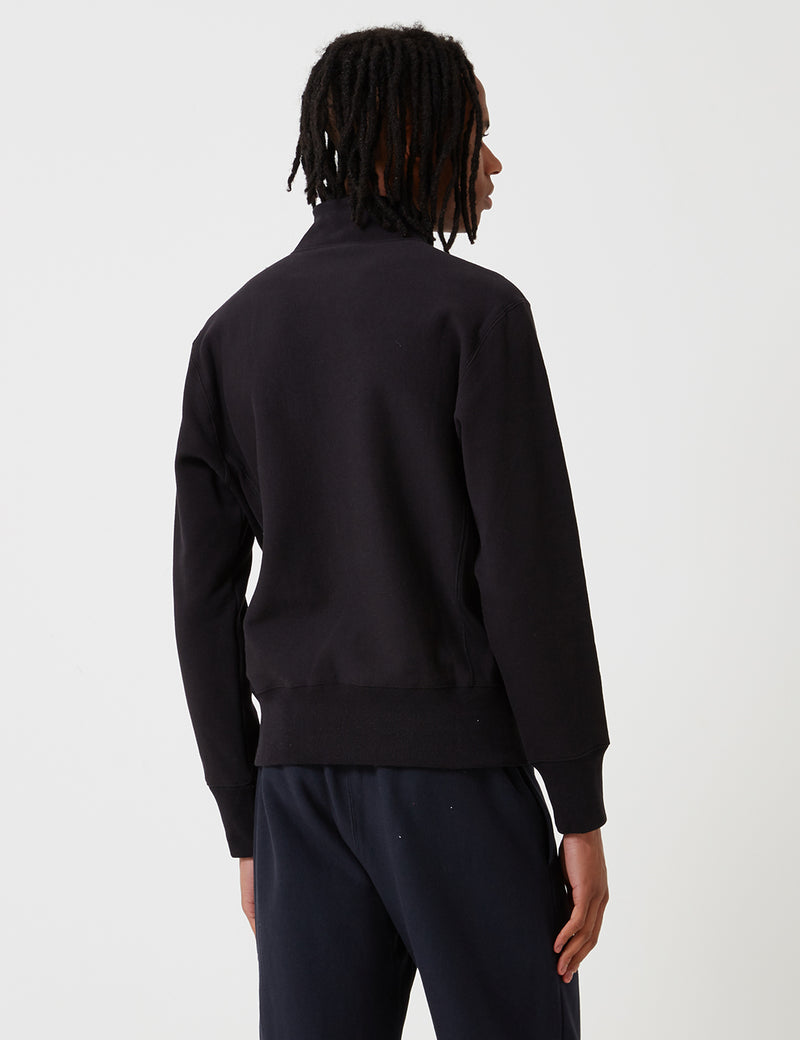 Champion Reverse Weave Half Zip Sweatshirt - Black