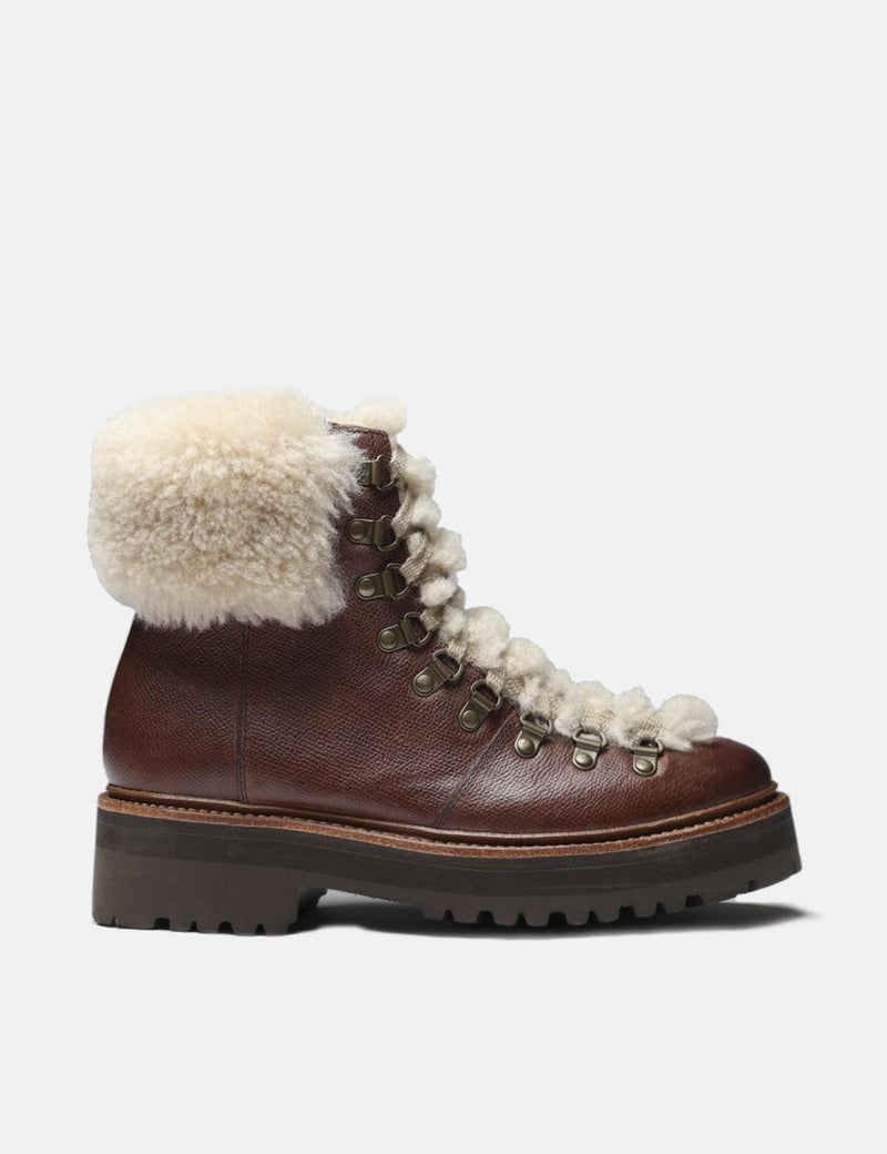 Bottes de Grenson Nettie pour femmes (cuir vintage) - Marron foncé