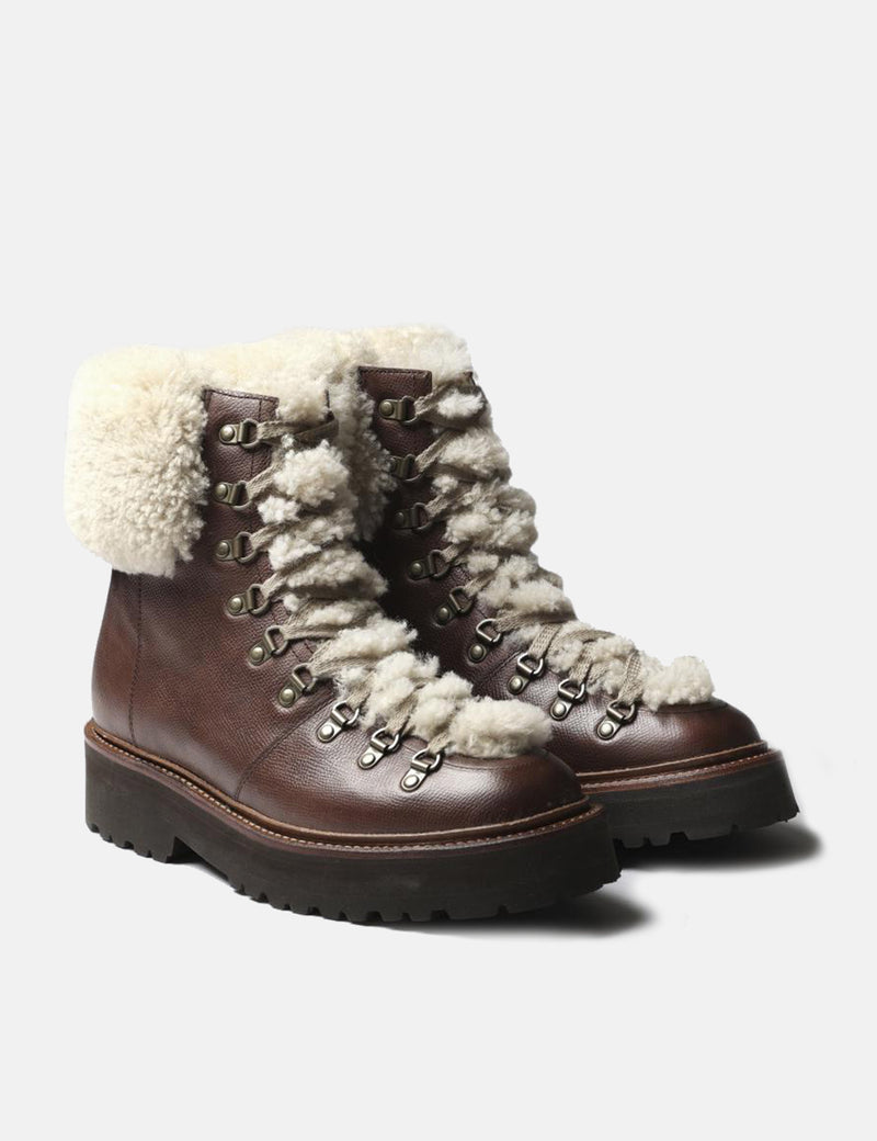 Bottes de Grenson Nettie pour femmes (cuir vintage) - Marron foncé