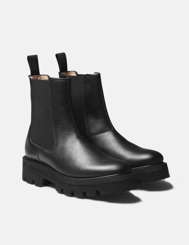 Womens Grenson Milly Chelsea Boot (Vegan Faux Leather) - Black