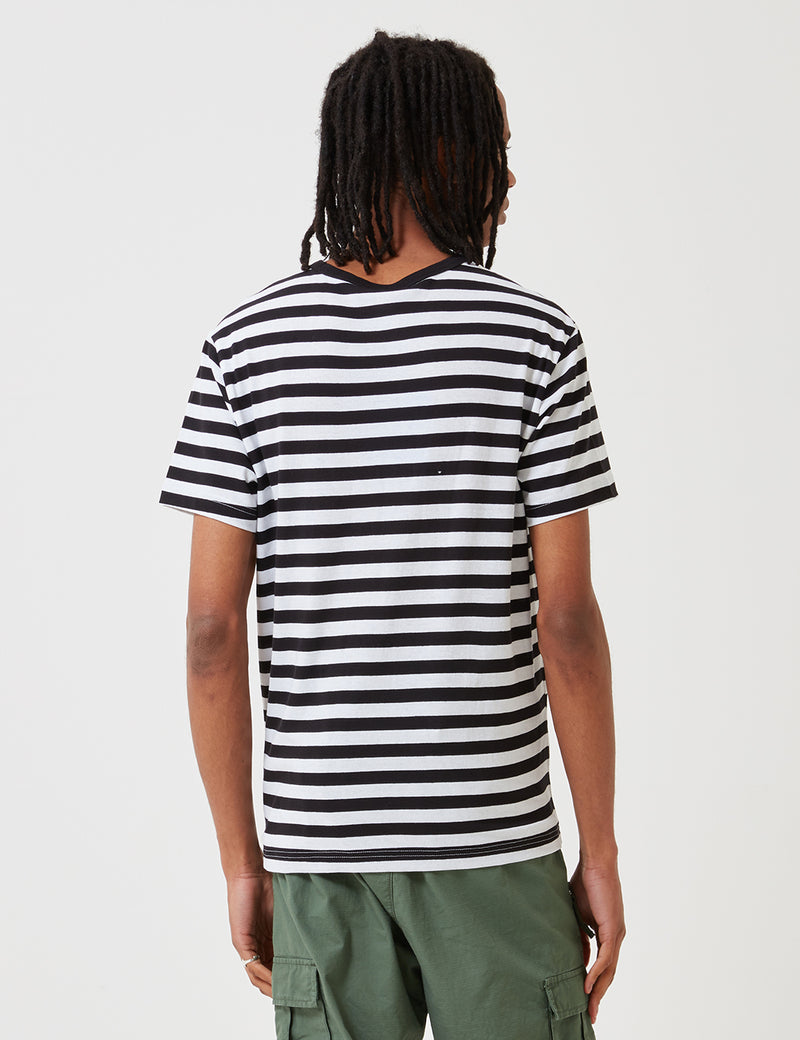 Champion Reverse Weave Stripe T-Shirt - Black/White