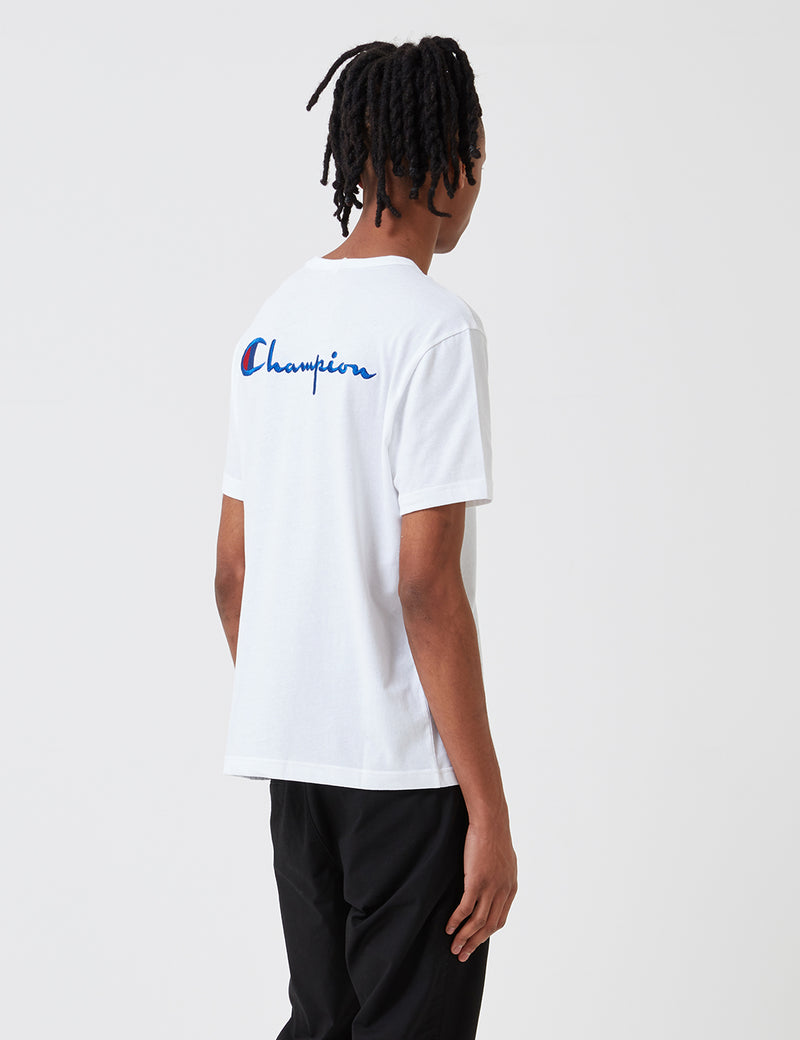 T-Shirt Champion Reverse Weave Logo - Blanc
