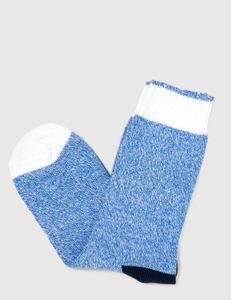 Democratique Relax Block Socks - Blue/White/Grey - Article