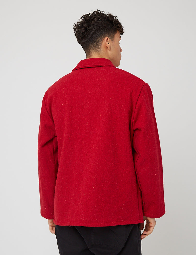Le Laboureur Wool Work Jacket - Red