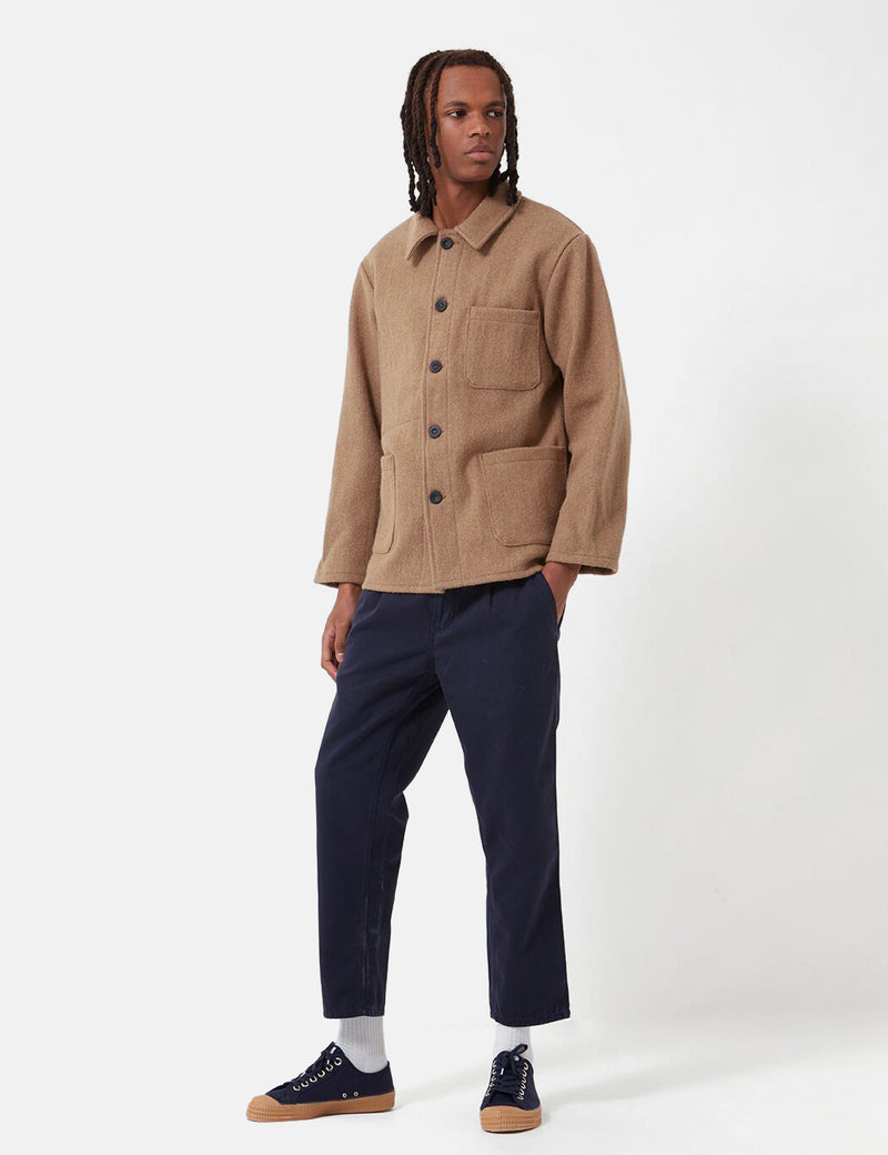Le Laboureur Wolle Arbeitsjacke - Kamel