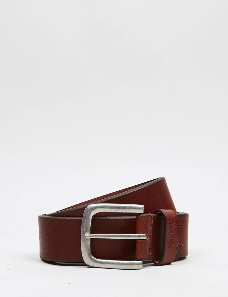 Levis Heavy Leather Premium Belt - Dark Brown