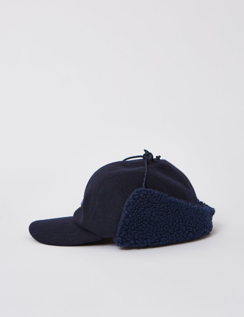 Patagonia Recycled Wool Ear Flap Cap - Classic Navy Blue