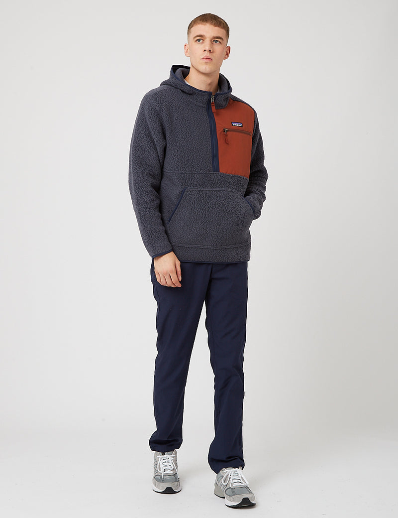 Patagoniaレトロパイルプルオーバーフリースジャケット-くすぶりブルー Patagoniaレトロパイルプルオーバーフリースジャケット-くすぶりブルー