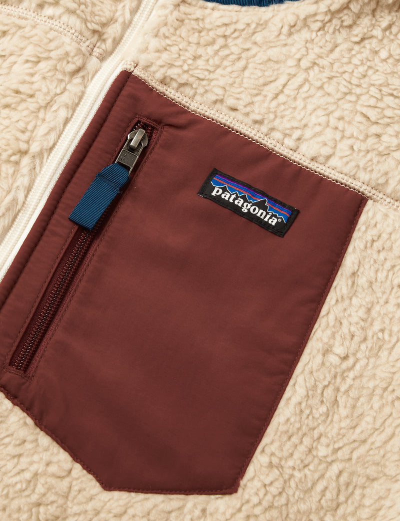 Patagonia Classic Retro-X Vest - Dark Natural/Sequoia Red