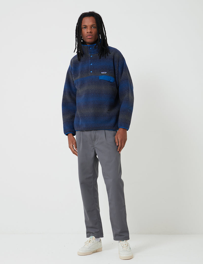 Patagonia Synchilla Snap-T Fleece Pullover - Gem Stripe/New Navy