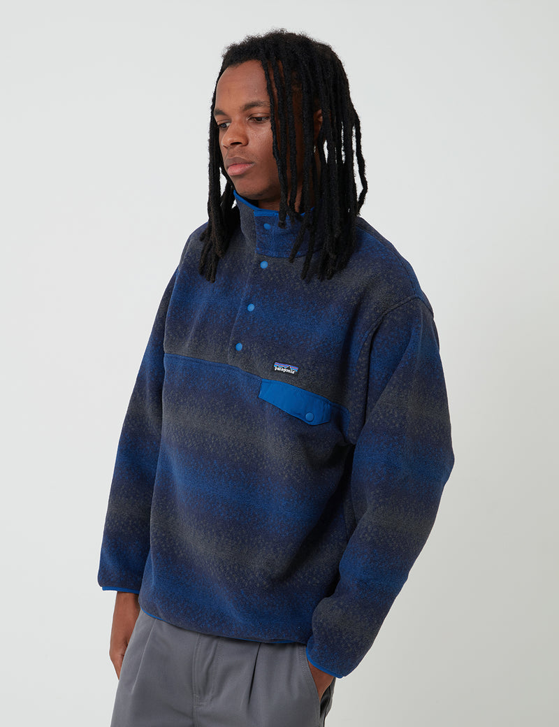 Pull Polaire Patagonia Synchilla Snap-T - Gem Stripe/New Navy