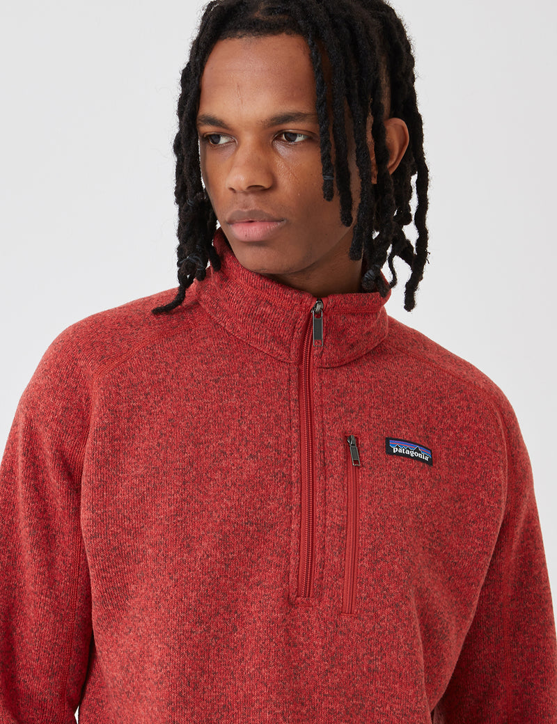 Patagonia M 's Better Zip 스웨트 셔츠-새로운 Adobe Red
