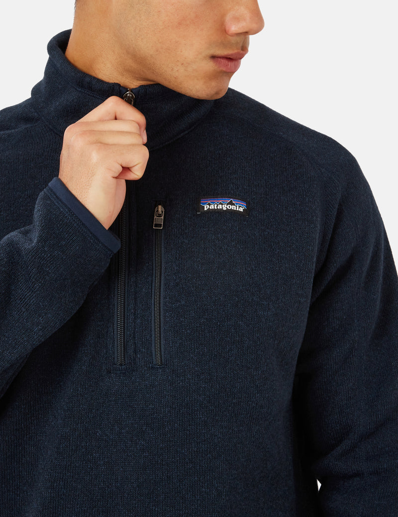 Patagonia Better Sweater 1/4 Zip Fleece-New Navy Blue