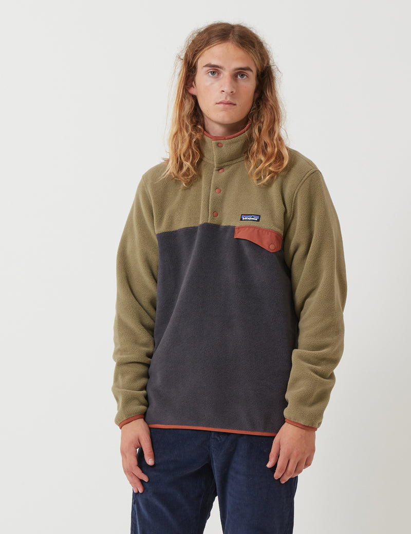 Patagonia Light weight Synchilla Snap-T Pullover - Sage Khaki Green