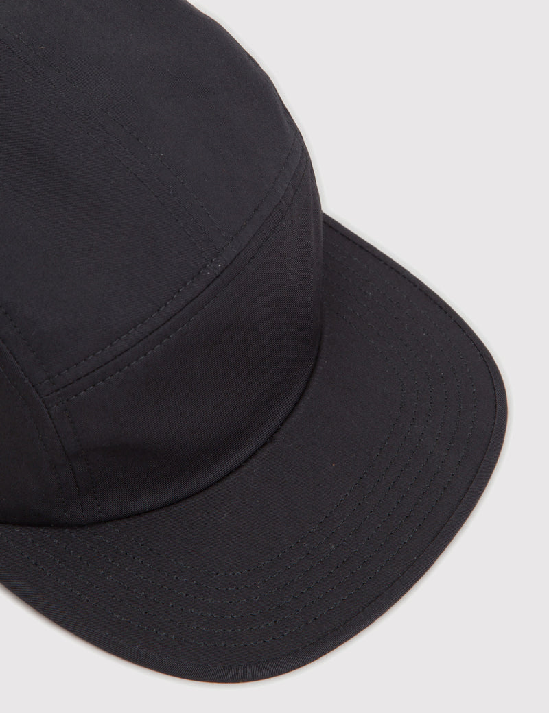 Norse Projects Cotton Gabardine 5 Panel Cap - Black