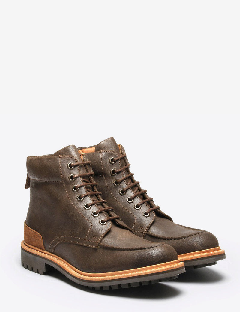 Grenson Otis Suede Boot - Brown Roughout