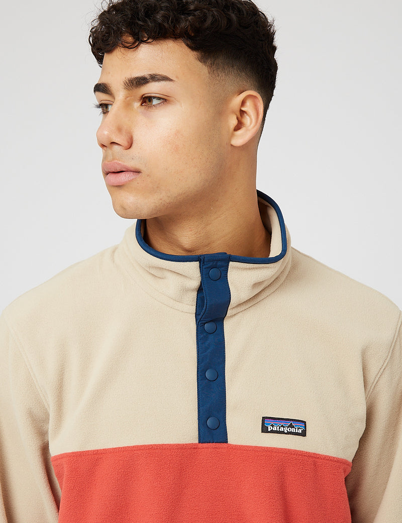 Patagonia Micro D Snap T Fleece Pullover Sumac Red I URBAN EXCESS