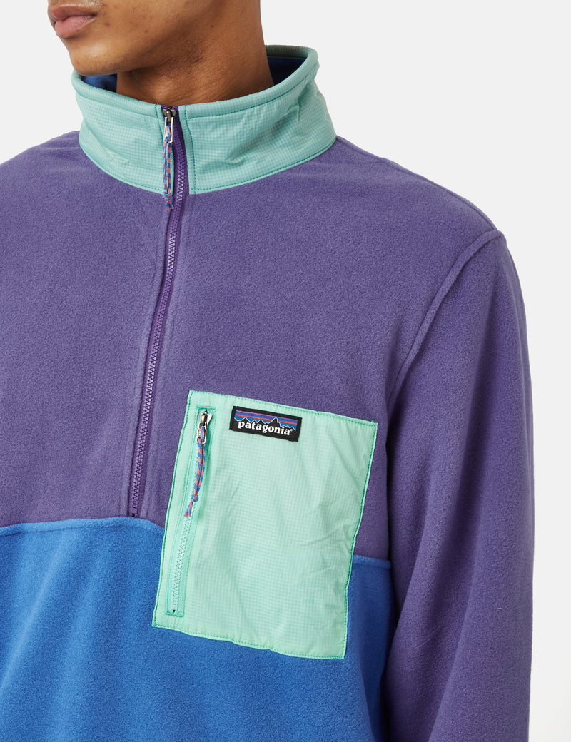 Patagonia Microdini 1/2 Zip Fleece - Bayou Blue