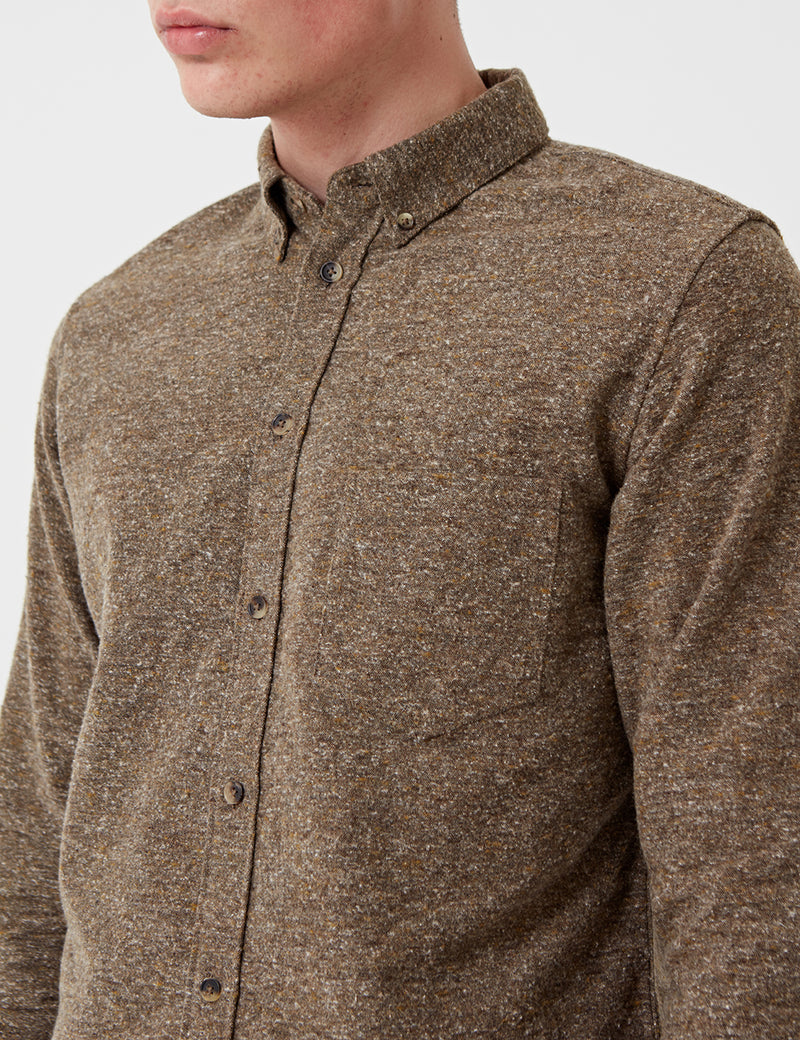 Levis Made & Crafted Standard Shirt - Brown Donegal