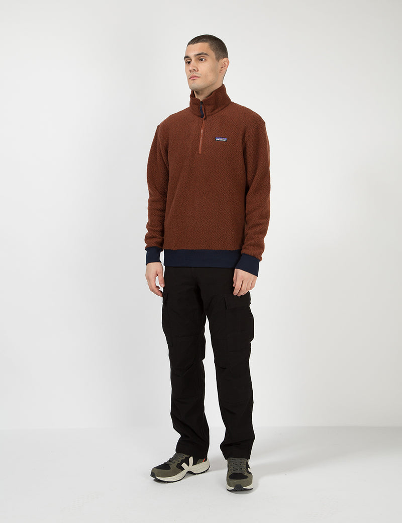 【ハーフジップ】パタゴニア　Patagonia　フリース　スウェット　ブラウンM