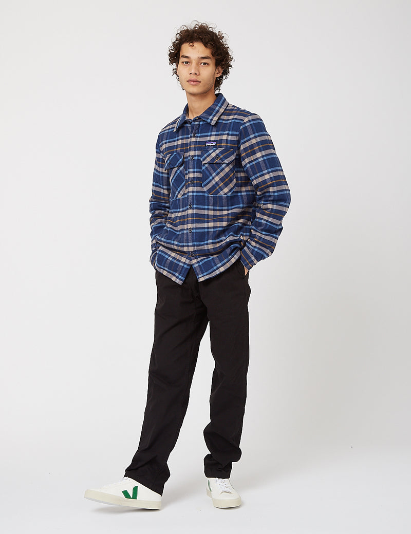 Patagonia Insulated Fjord Flannel Jacket - Independence New Navy