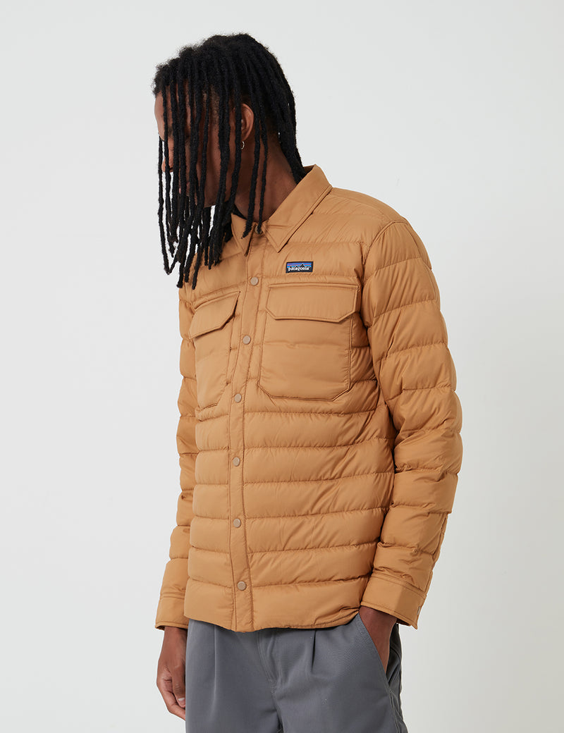 Patagonia 사일런트 다운 셔츠 재킷-Nest Brown
