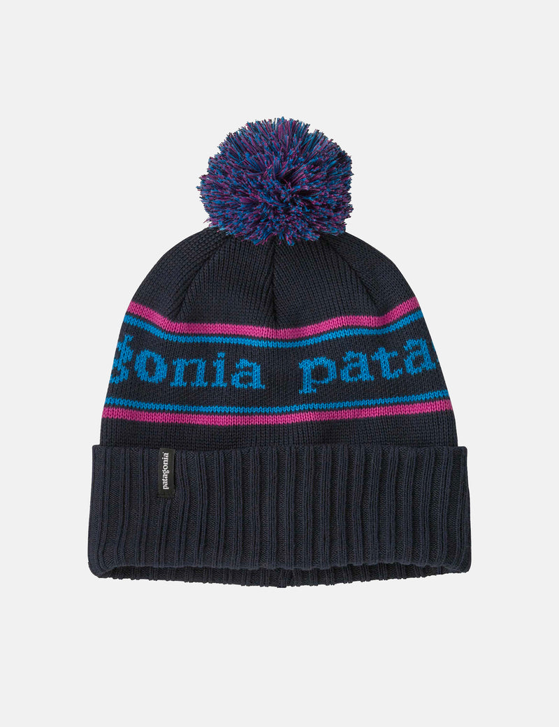 Patagonia Powder Town Beanie Hat - Park Stripe: Pitch Blue