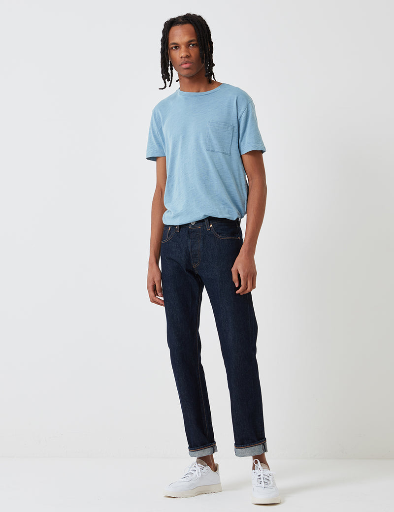 Levis Made & Crafted Taschen-T-Shirt - Faded Indigo