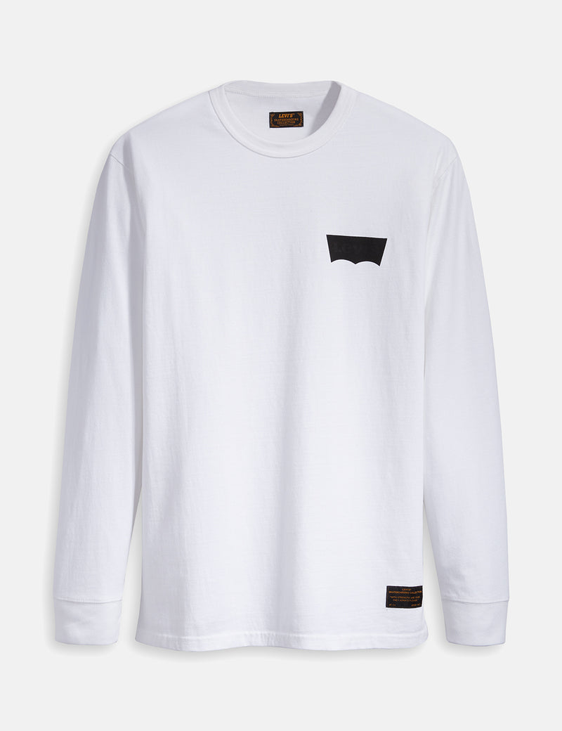 Levis Skate Graphic Long Sleeve T-Shirt - LSC White/Batwing