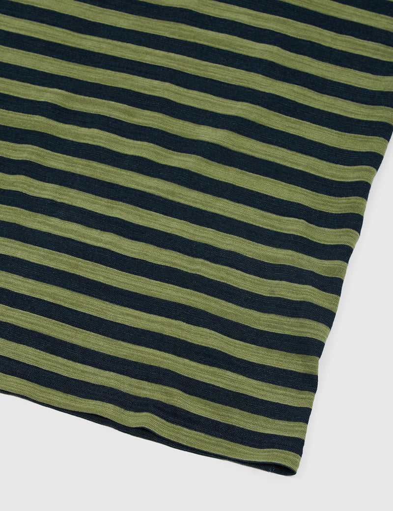 Levis Sunset Pocket T-shirt (Stripe) - Navy/Sea Green