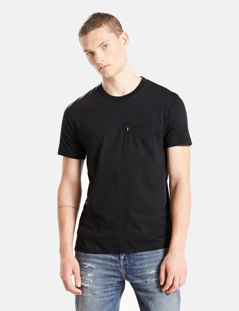Levis Set-In Sunset Pocket T-Shirt - Mineral Black