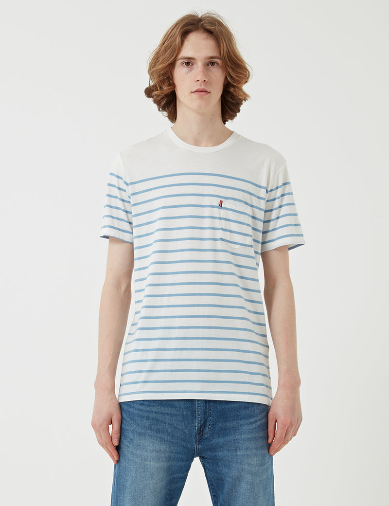 Levis Sunset Taschen-T-Shirt (Stripe) - Supima Eibisch / Allure Stripe