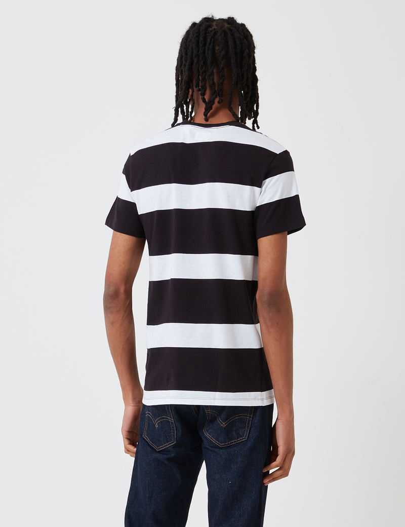 Levis Set-In Sunset Pocket T-shirt (Stripe) - White/Black