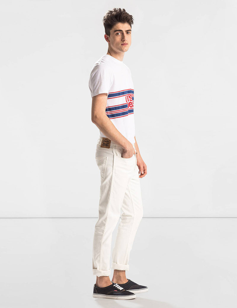 Jean Levis Orange Tab 505C (Coupe Slim) - Blanc