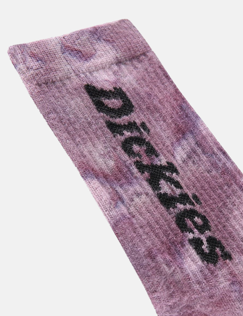Dickies Greenwald Socks (타이 다이)-Purple Gumdrop