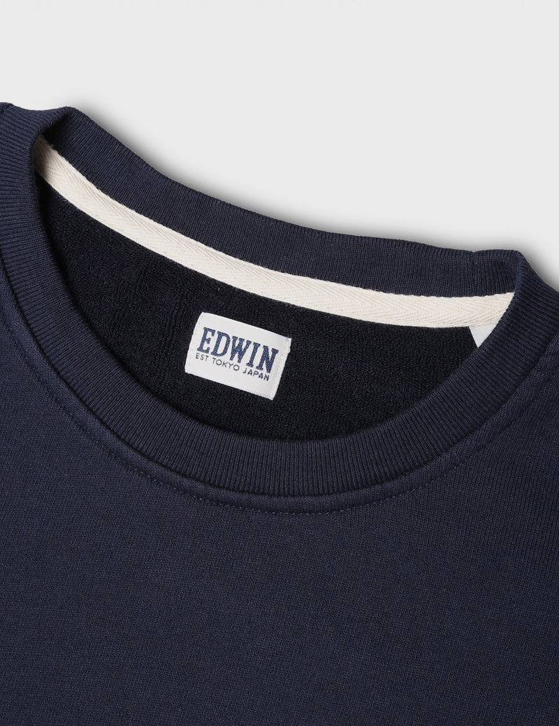 Edwin Terry Long Sleeve T-Shirt - Navy