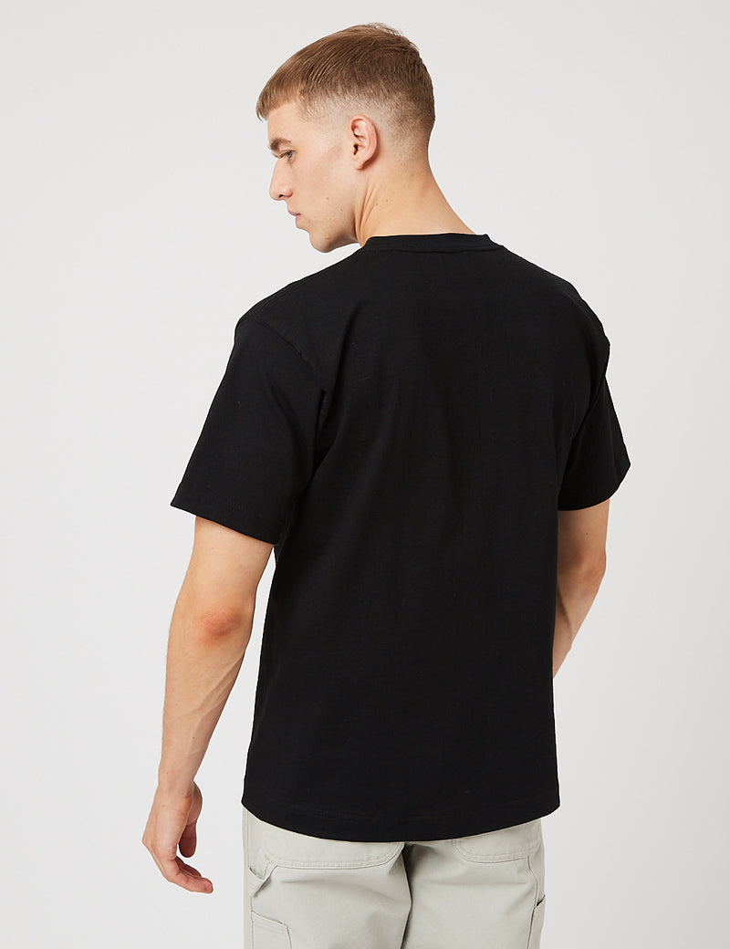 CamberポケットTシャツ（8オンス）-ブラック