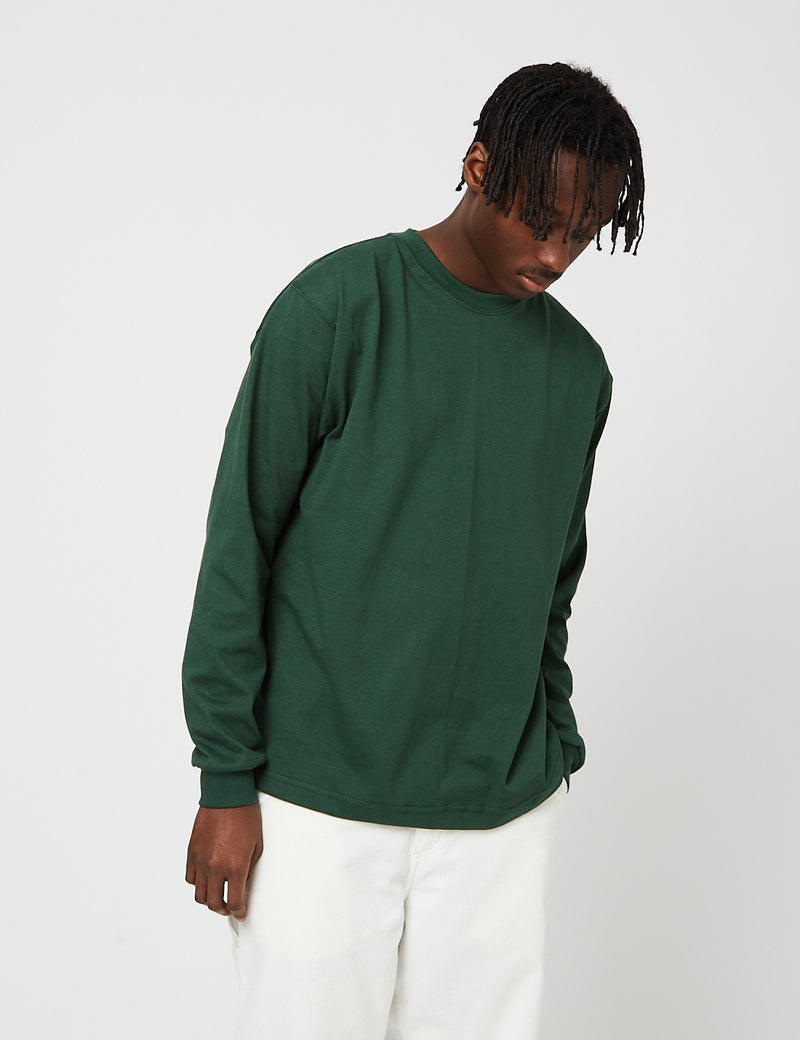 Camber USA 305 T-shirt à manches longues (coton 8 oz) - vert foncé
