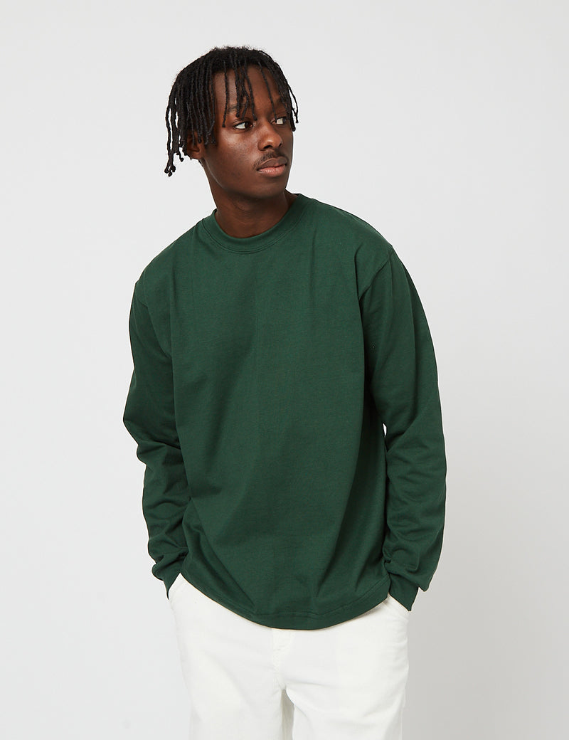 Camber USA 305 Long Sleeve T-shirt (8oz Cotton) - Dark Green