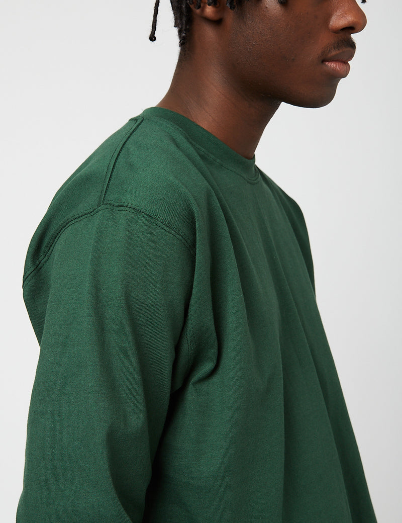 Camber USA 305 T-shirt à manches longues (coton 8 oz) - vert foncé