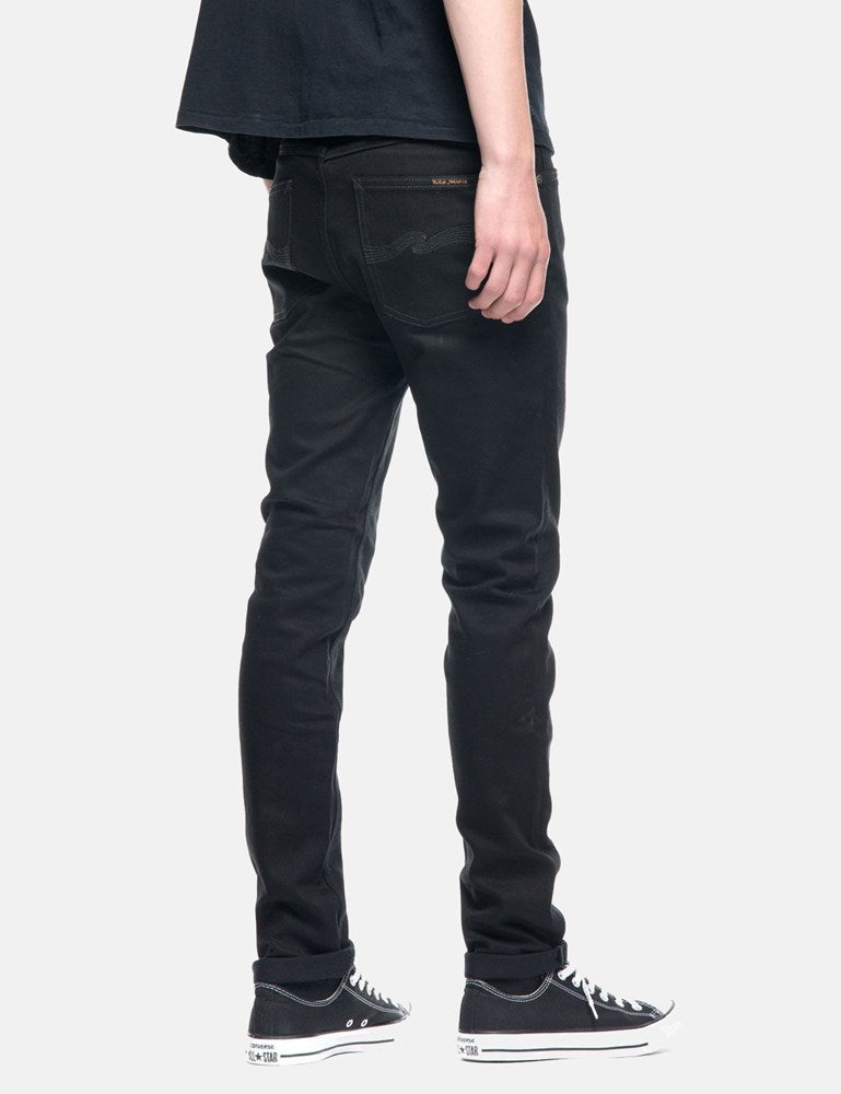 Nudie Lean Dean Jeans (Slim Tapered) - Dry Ever Noir