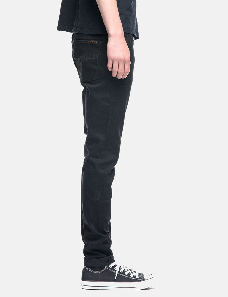 Nudie Lean Dean Jeans (Slim Tapered) - Dry Ever Noir