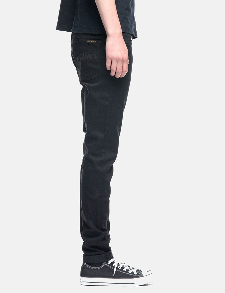 Nudie Lean Dean Jeans (schmal zulaufend) - Dry Ever Black