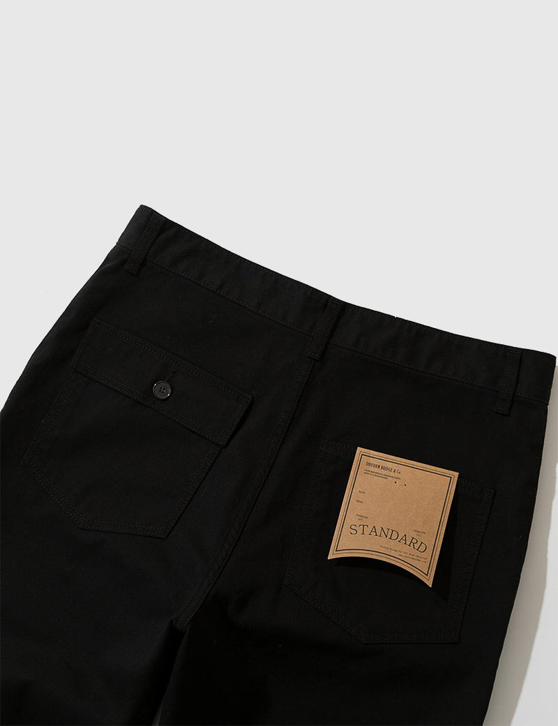 Uniform Bridge Cotton Fatigue Pants (Regular Fit) - Black