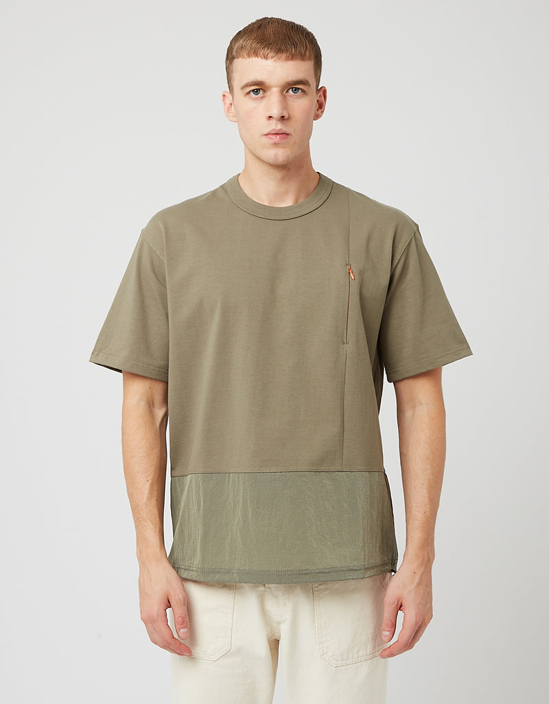 Uniform Bridge Line T-Shirt mit Rundhalsausschnitt - V.Khaki Grün