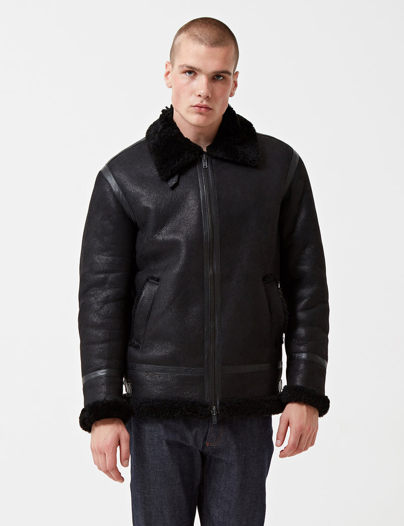 Levis Made & Crafted Shearling Bomberjacke - Schwarz