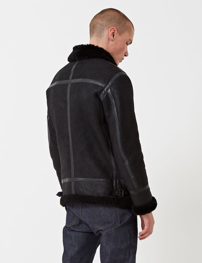 Levis Made & Crafted Shearling Bomberjacke - Schwarz