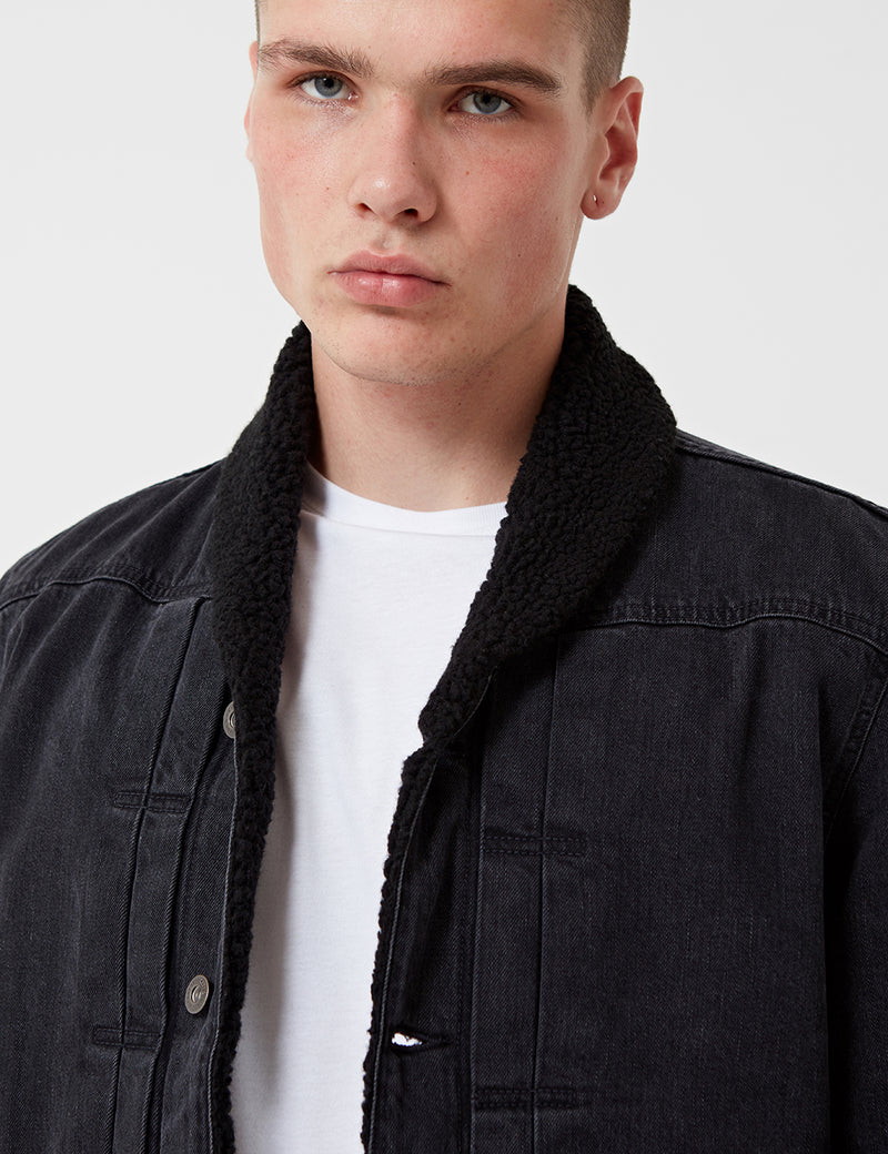 Levis Made & Crafted Shawl Collar Trucker - Black
