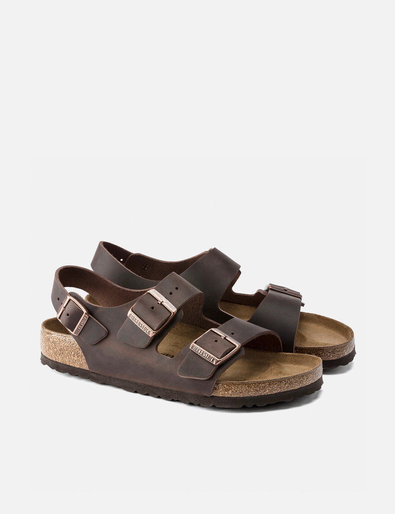 Birkenstock Milano Sandal (Oiled Leather) - Habana Brown